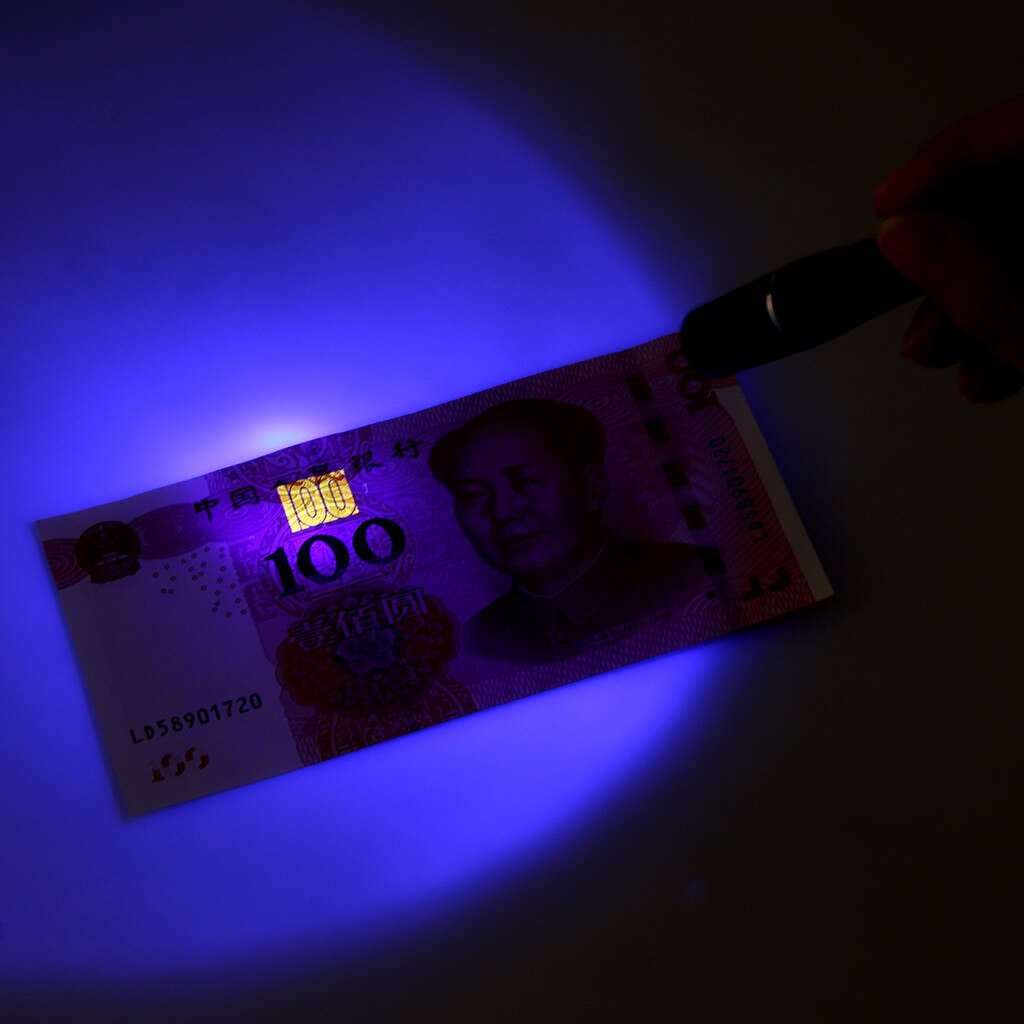 Flashlight Ultra Bright Torch Camping Light UV Ultra Violet LED Flashlight 395NM Pen Light LED Flashlight Purple Inspection