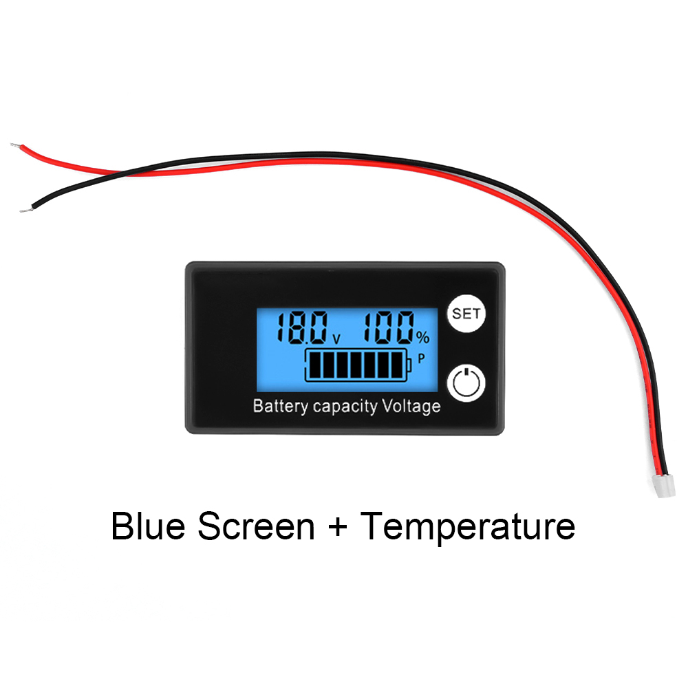 DC8-100V Batteriekapazitätsanzeige LCD Digitaler Stromzähler Blei-Säure-Lithium LiFe PO4 Spannungsprüfer für Auto Motorrad: Rot