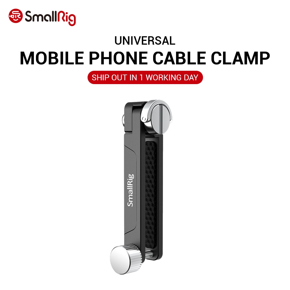 SmallRig Mobile Phone Cable Clamp Vlogging Video Accessories Rig Fits cables with a thickness range from 3mm to 8mm 2390