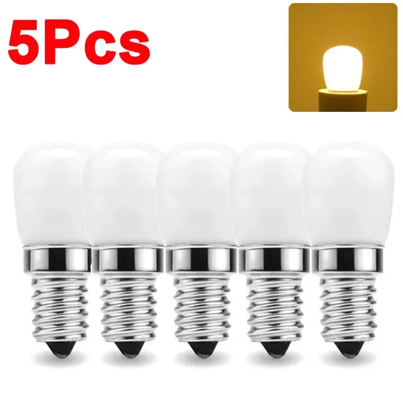 LED Refrigerator Lamp E12 Light Bulb 220V LED Refrigerator Lamp Screw Bulb for Refrigerator Display Cabinet Home Lighting: black