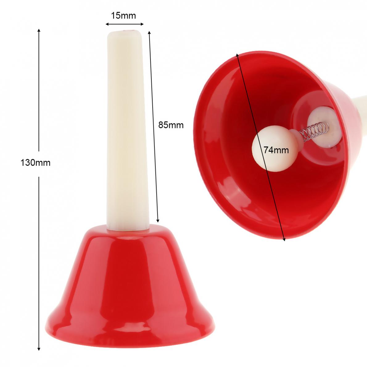 8pcs Colorful Musical Instrment Hand Bell 8-Note Musical Toy for Children Baby Kids Early Education