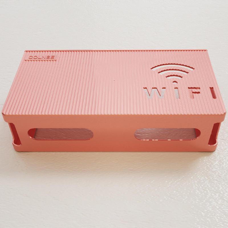 Scaffale per router WIFI senza fili montato a parete Scatola di immagazzinaggio in ABS Scatola per organizer per staffa di alimentazione per cavo multifunzione per router per la casa