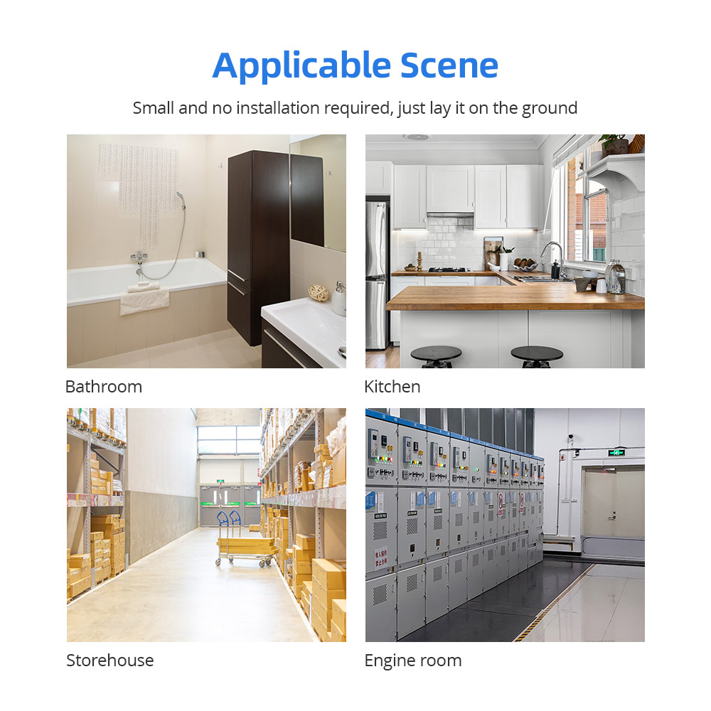 Zemismart-Detector de fugas de agua Tuya Zigbee, alarma de seguridad inteligente para el hogar, Sensor de fugas de inundación, funciona con Homekit a través de ZMHK-01