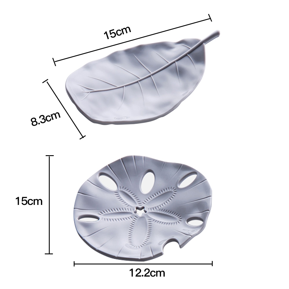 Portable Leaf Shape Soap Dish Box Plastic Drain Rack Soap Storage Holder Container Shelf Bathroom Shower Plate Tray