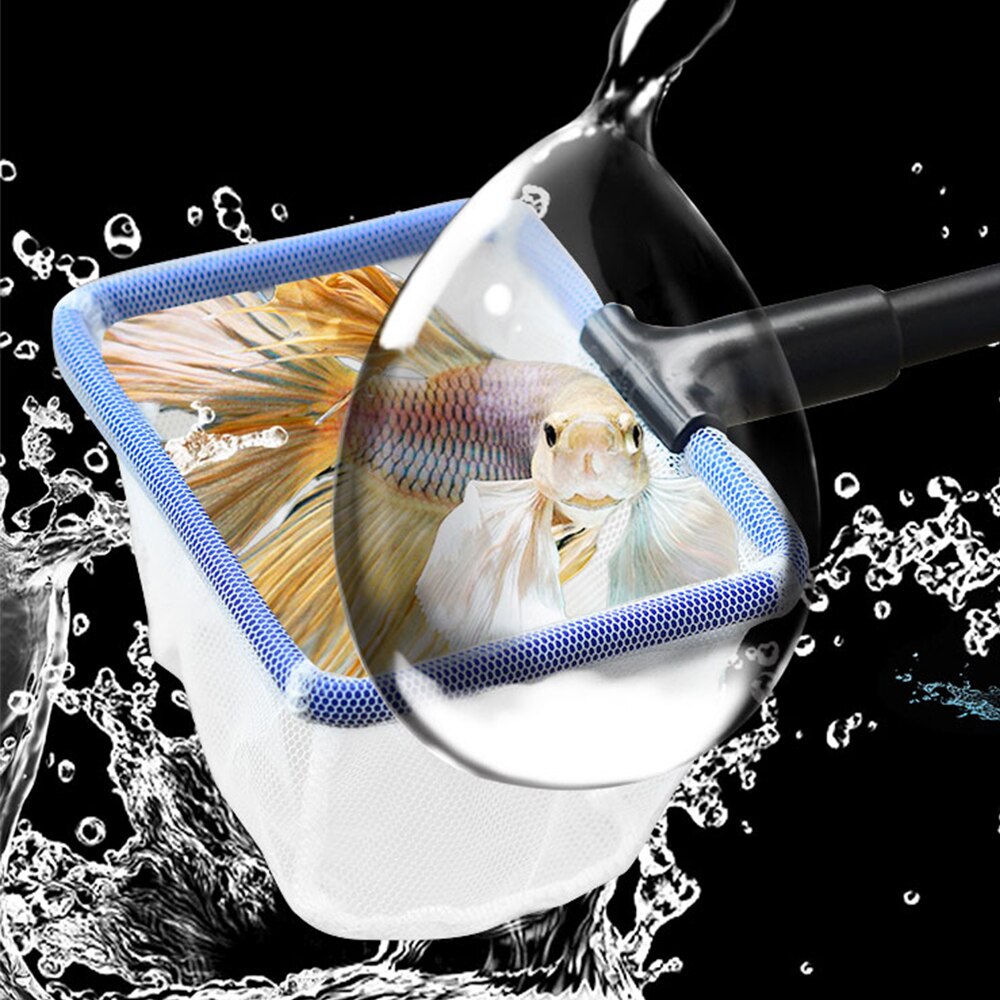 Durable 5 in 1 Aquarium Tank Cleaning Tools Set Fish Net Gravel Rake Algae Scraper Fork Sponge Brush Curve for Glass Window