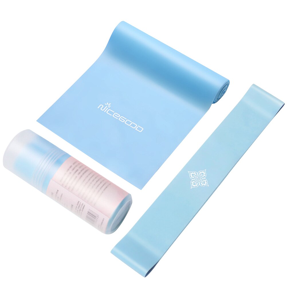 Elastisk bånd elastisk ring sæt fitness yoga modstand bånd sundhed elastik sport latex bælte pull strop pilates fitness udstyr: Himmelblå