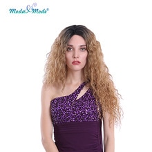 Moda & Modus synthetische lace pruik 30 inch bruin pruik Lange stijl wave pruik voor Vrouwen Afrikaanse Amerikaanse