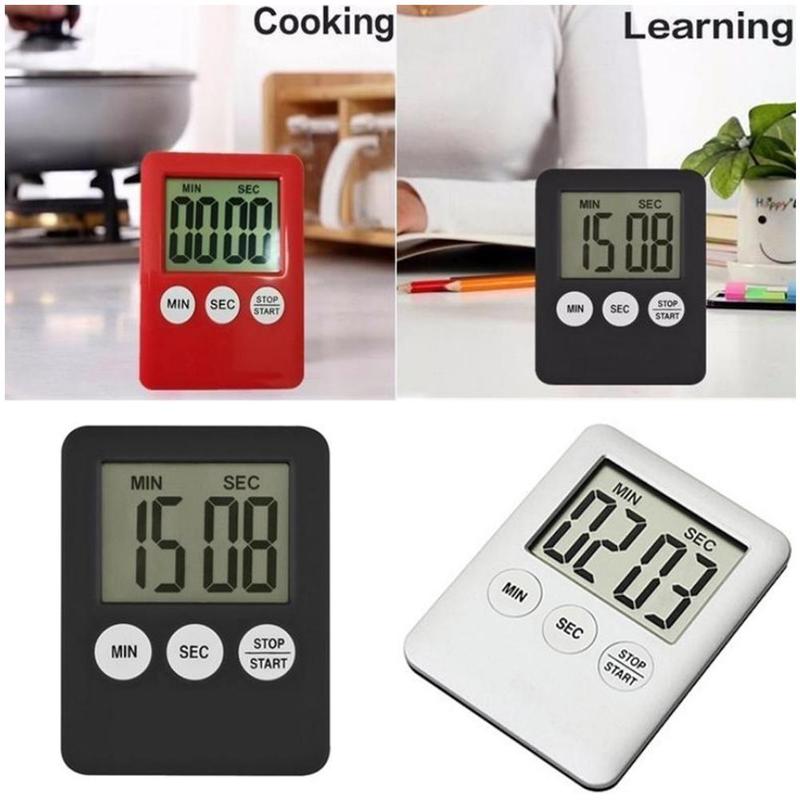 Large Digital LCD Kitchen Cooking Timer Count-Down Waring Clock Timers Time Kitchen Up Alarm Tools Magnetic Kitchen Supplier