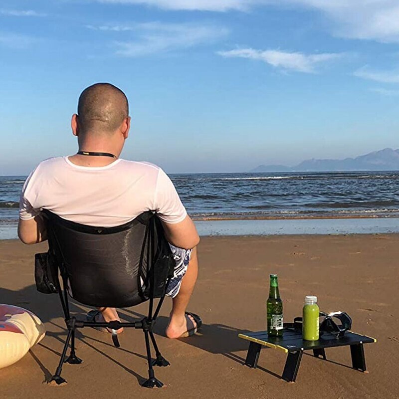 Ultralet kompakt mini campingbord sammenfoldelig strand picnic udendørs læsebord