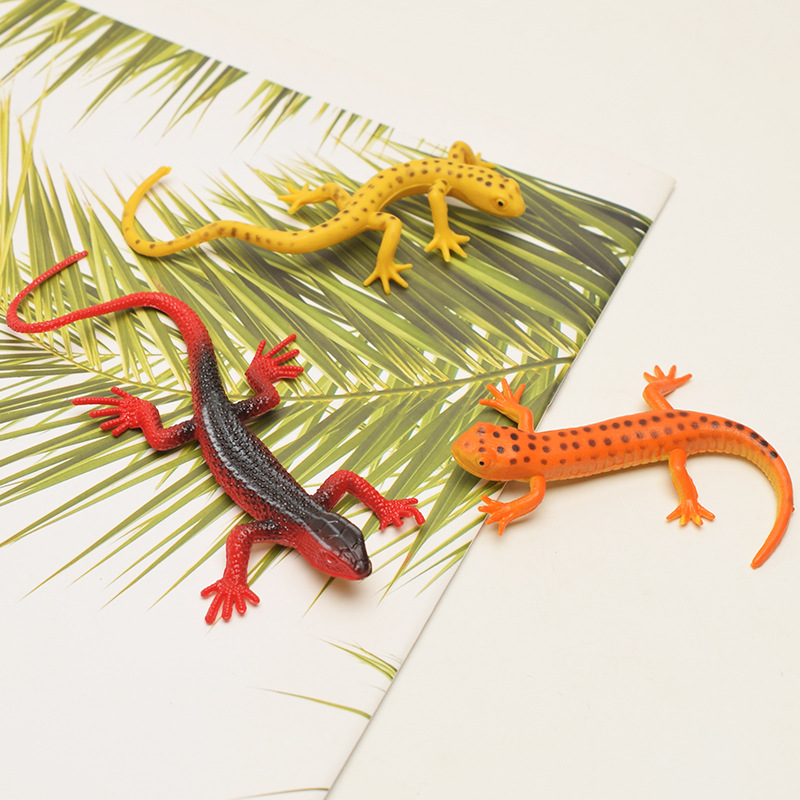 12 simulation lizard toys color crawling four-legged snake skink gecko model toy simulation lizard model stress reliever toys