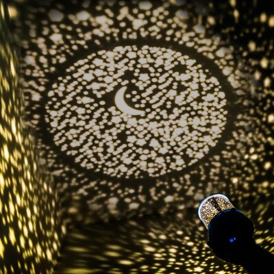 Proyector Led de estrellas del cielo para niños, juguete de dormitorio, Luna, estrella, Comodidad para dormir, luminoso, Chico, Gif: H