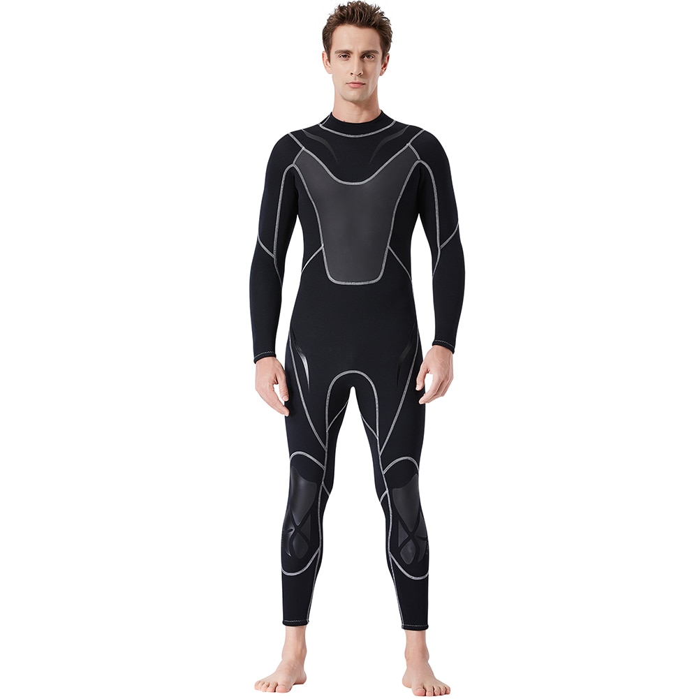 Men's 3mm Neoprene Wetsuit - Full Suit for Scuba Diving, Surfing, Kayaking - Thermal Winter Warmth: XXL