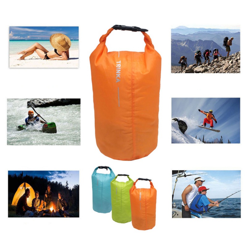 8L bolsa seca impermeable portátil de Nylon PU impermeable bolsa de natación saco bolsa de almacenamiento paquete para Camping senderismo canotaje