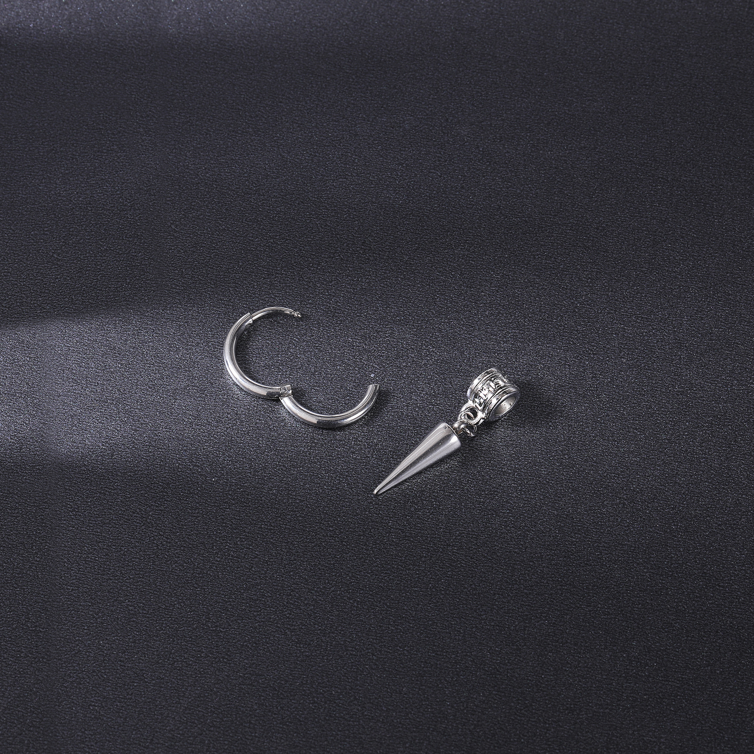 Zs 1Pc 20G Punk Zwaard Oorbel Rvs Kwastje Oorringen Zwarte Ketting Oor Hoepel Voor Dna Jongen crossear Piercing Sieraden