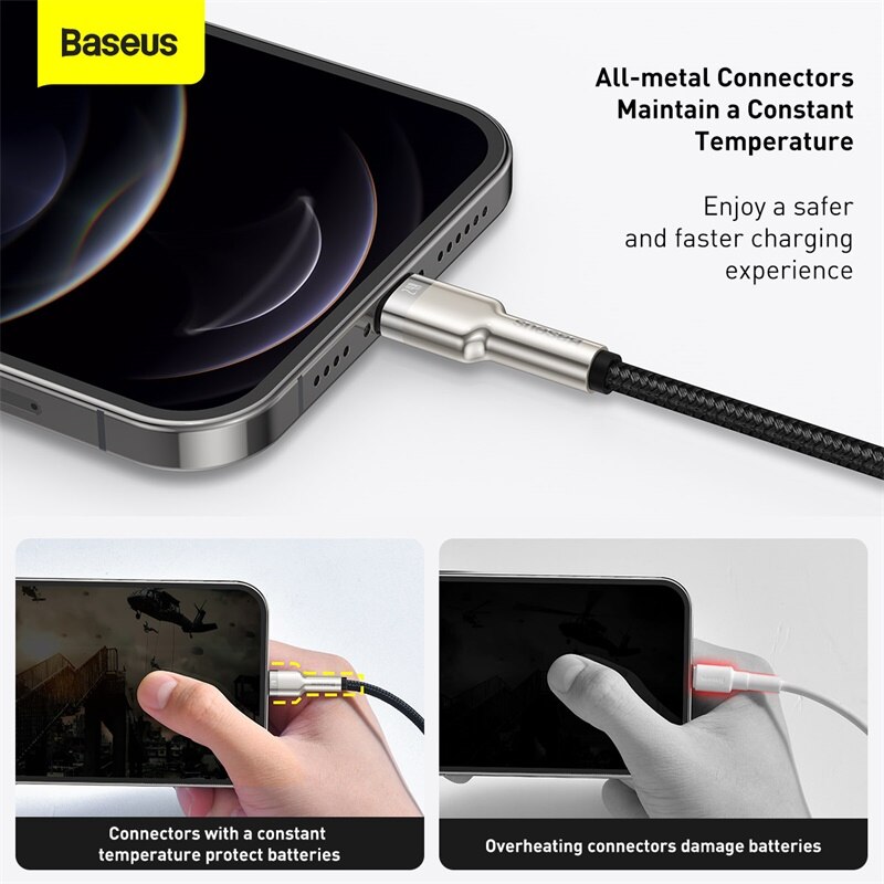 Baseus usb-kabel voor iphone 11, 12 pro max, xs, xr,  se 8 snel opladen voor iphone, oplader usb-kabel, datakabel, snoer voor ipad