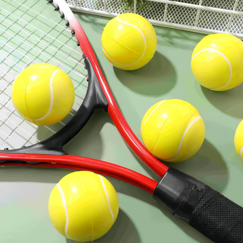 2 SZTUK Miękkie piłki tenisowe Zabawka sportowa Zabawna piłka tenisowa Stres Piłka tenisowa PU Pianka dla dzieci Dla dorosłych Zabawka sportowa Piłka