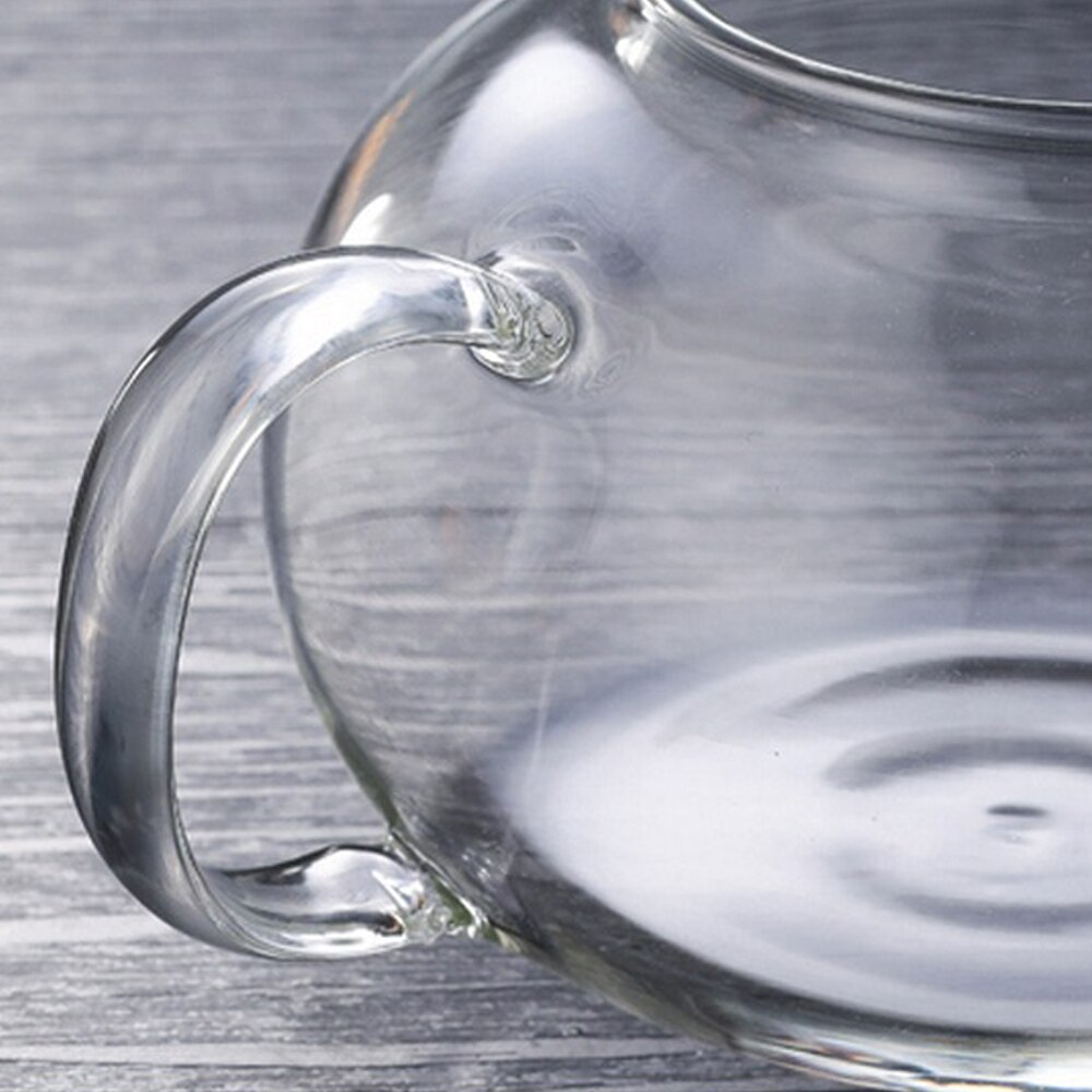 600ml Glass Teapot Heat-resistant Stainless Steel Clear Glass Tea Pot Leaf Filter Tea Pot Coffee Drink Home Office Teaware Set