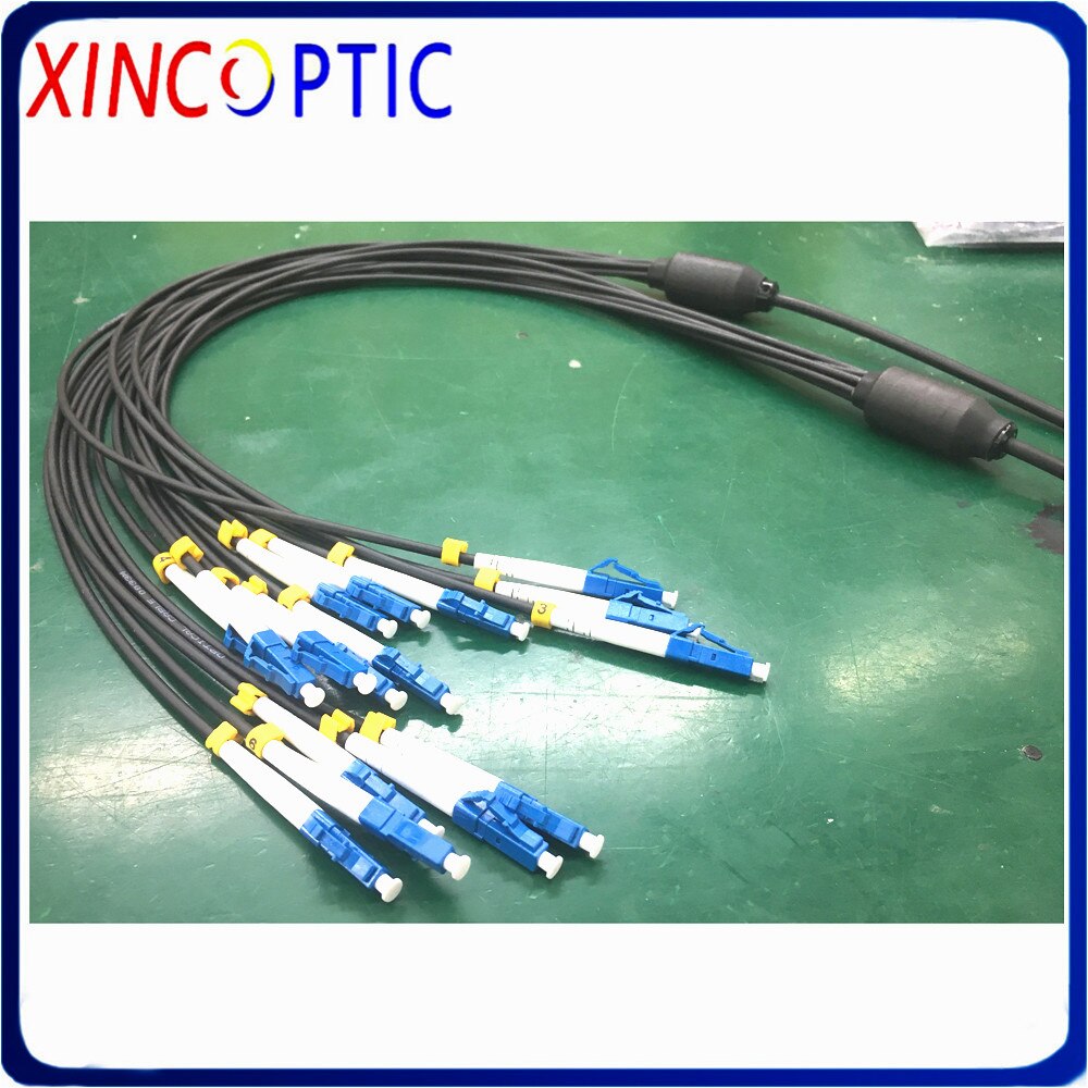 Armored Patch Cord 8cores 3M Singlemode 8 core SM 3 meters G652D/G657A PVC Jacket SC LC FC 8 fibers Optical Fiber Jumper Cable
