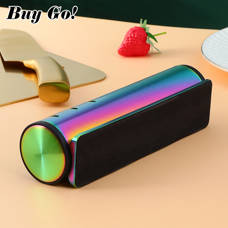 Afilador de cuchillos de cocina dorado de 3 etapas, herramienta para afilar cuchillos, piedra de afilar rápida, accesorios profesionales de Chef de acero inoxidable