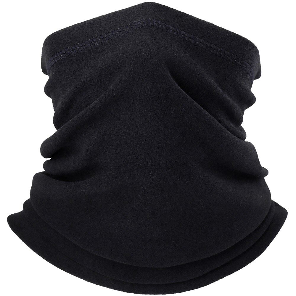 Winter Bandana Hiking Half Face Cover Snowboard Ski Neck Warmer Gaiter Cycling Bicycle Sport Windproof Tube Scarf Men Women: A05-Black
