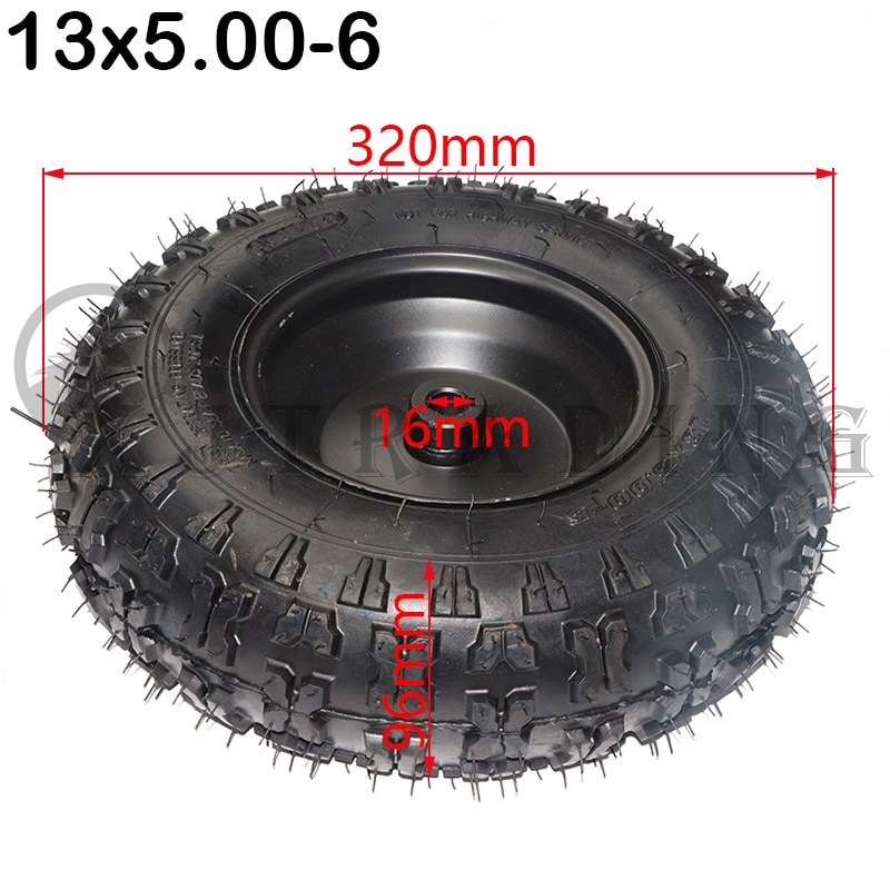 Roue 13x5.00-6 avant ou 4.1/3.5-6 jantes arrière moyeu avec pneu Tubeless pour tout-terrain ATV QUAD Buggy tondeuse kart