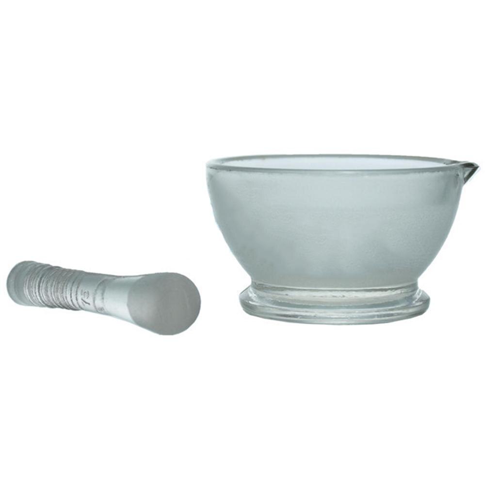 Mortier et pilon en verre, 75mm, nouvelle verrerie de chimie de laboratoire adance