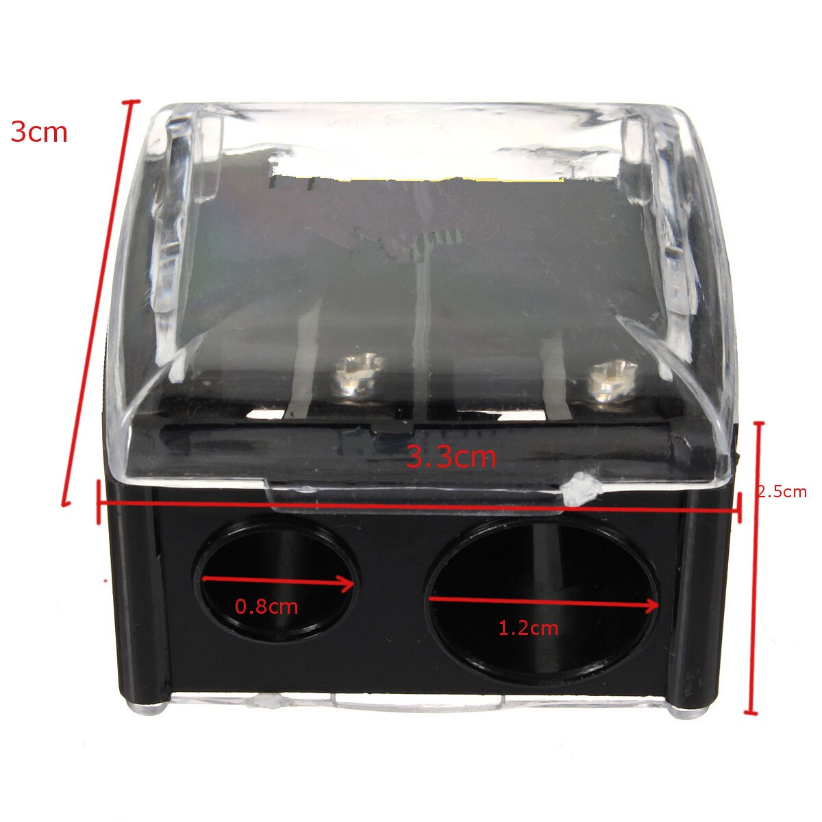 Dual Holes Cosmetic Pencil Sharpener Eyeliner Eyebrow Lip Liner Make Up Tool Eyebrow Trimmer Makeup Pencil Sharpener Portable