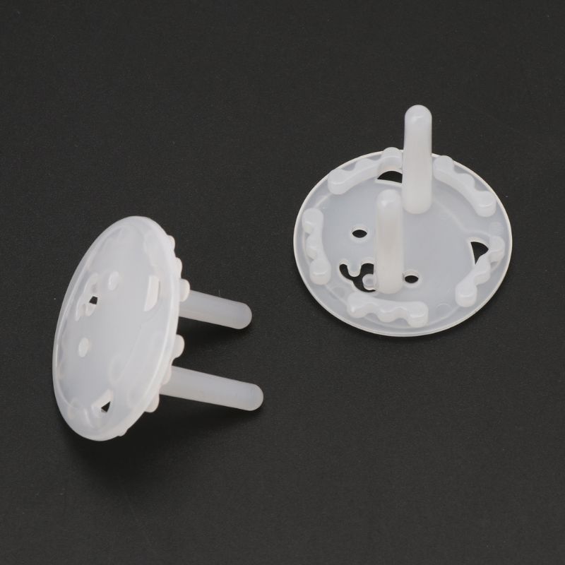 10pcs EU Stand Power Socket Cover 2 hole Electrical Outlet Baby Child Safety Electric Shock Proof Plugs Protector