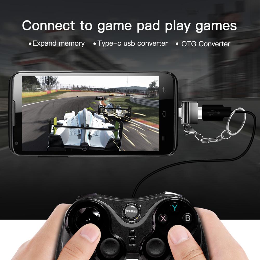 ANMONE USB Typ C OTG Adapter Typ-C Zu USB Konverter für USB C PD Ladegerät Maus tastatur Blitz disk Tragbare Schlüsselbund OTG Stecker