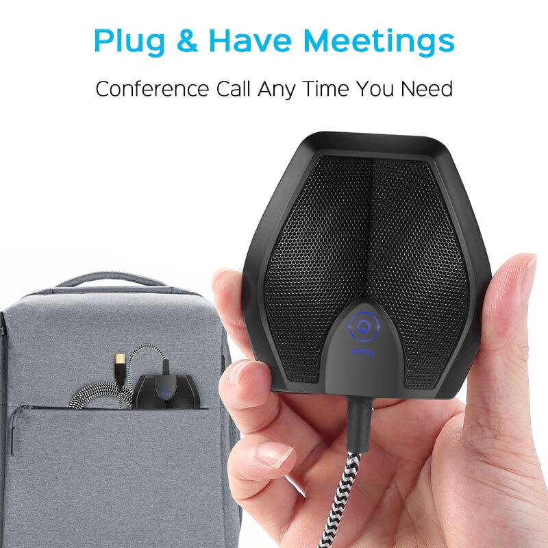 USB Conference Microphone Table Top Desktop Computer Mikrofon Desktop Conference Condenser Microphone With LED Indicator