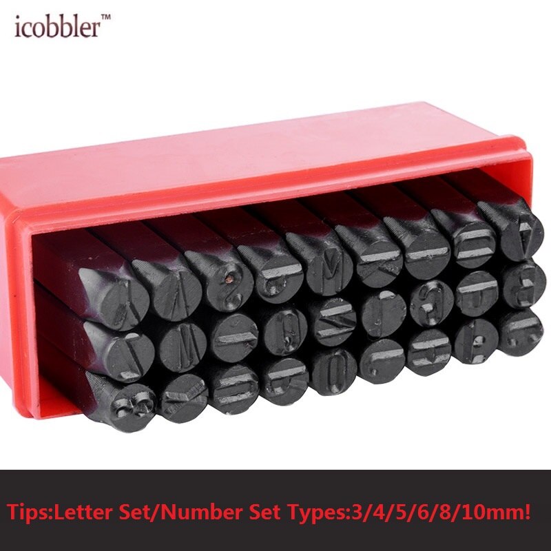 27/10 st/set bokstav alfabet stansverktyg bokstäver siffror verktyg hantverk stämpel carving kohud gör det själv läderkläder trycklåda montering