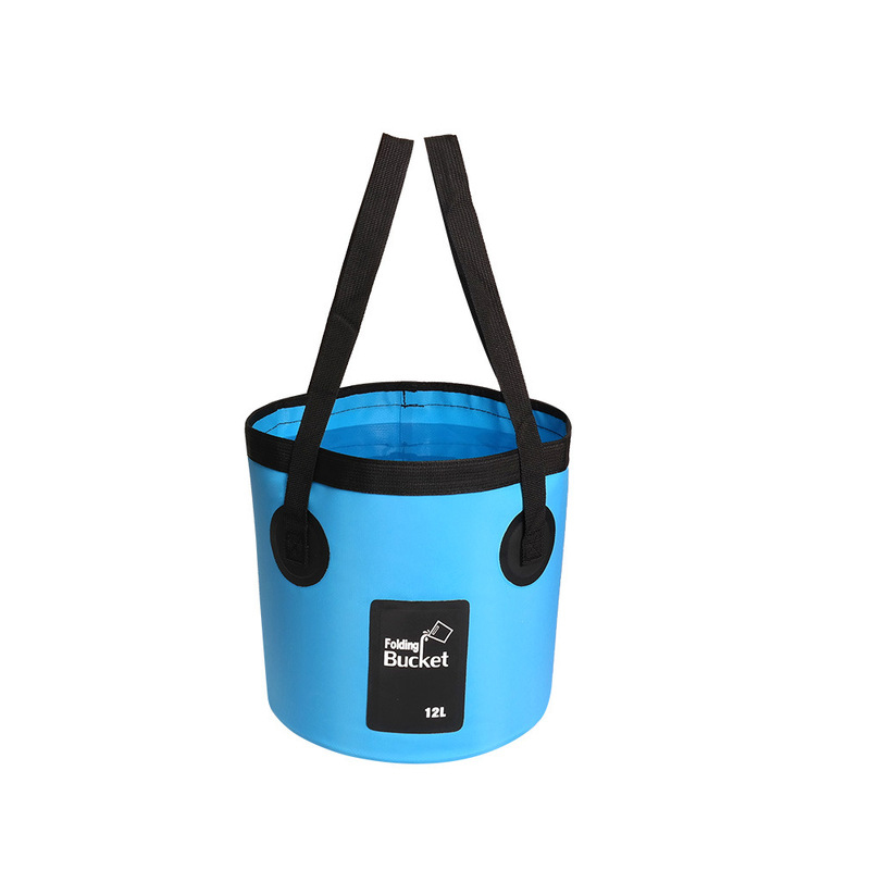 12L 20L Outdoor Waterdichte Water Zakken Vissen Opvouwbare Emmer Multifunctionele Draagbare Emmer Water Container Opslag Carrier Bag: Blue 12L
