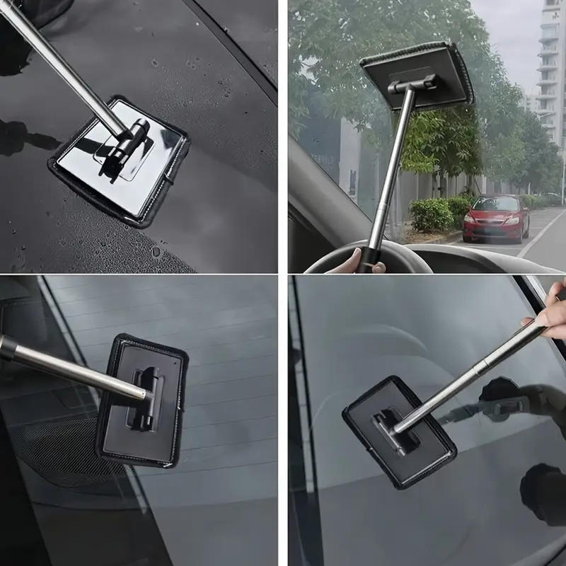 Auto Reinigung Pinsel für Frontscheibe Teleskop Anti-beschlag Reiniger Metall Griff Staub Entferner Werkzeug Haushalt Mikrofaser Wischer