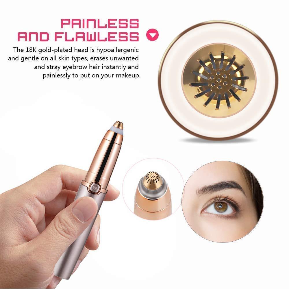 Elektrische Wenkbrauw Epilator Trimmer Make Pijnloos Mini Scheerapparaat Eye Brow Scheerapparaten Draagbare Facial Hair Remover Voor Vrouwen