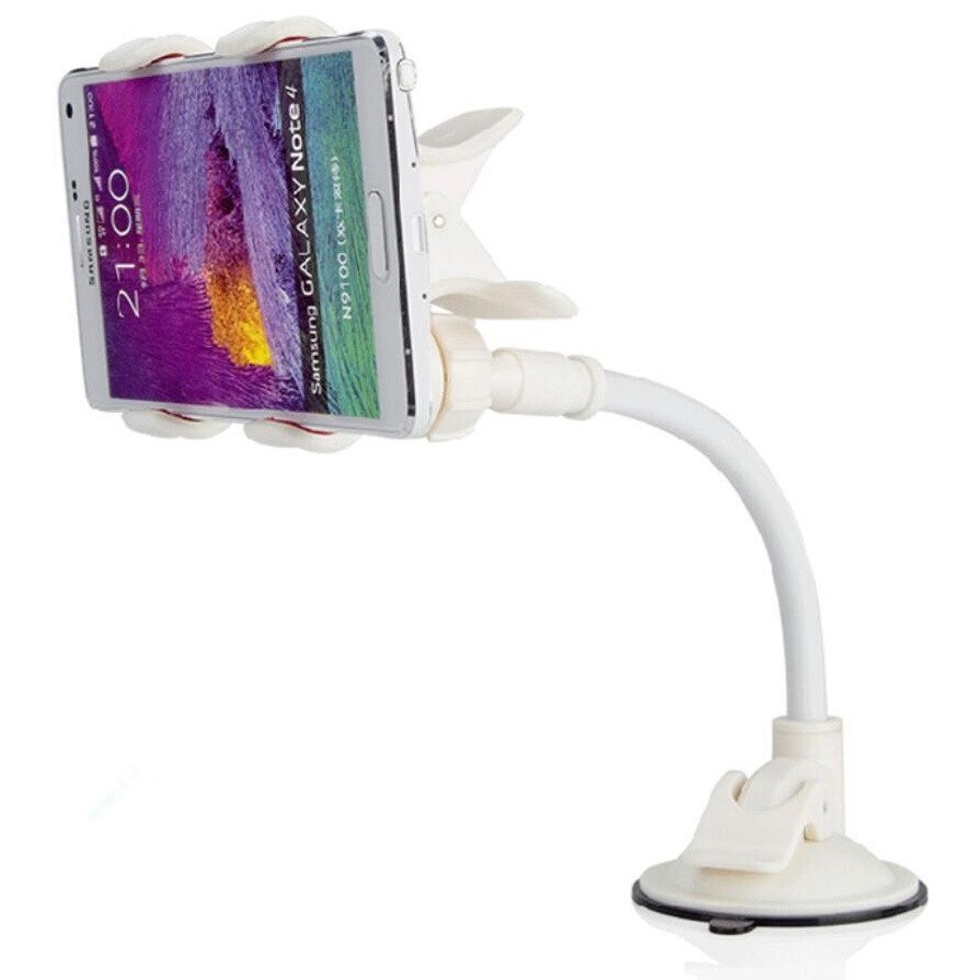 Universal car mount for smartphones, GPS, premium Windshield Dashboard Car Mount Holder for All Kinds of Smart Phone: white