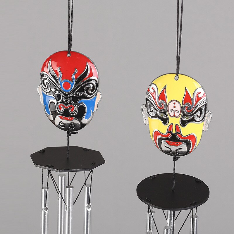 Traditionelle Chinesische Oper Gesicht Maske Wind Glockenspiel Hängen Rohr Musik Für Heimat Innen Tür Fenster draussen Garten Dekoration