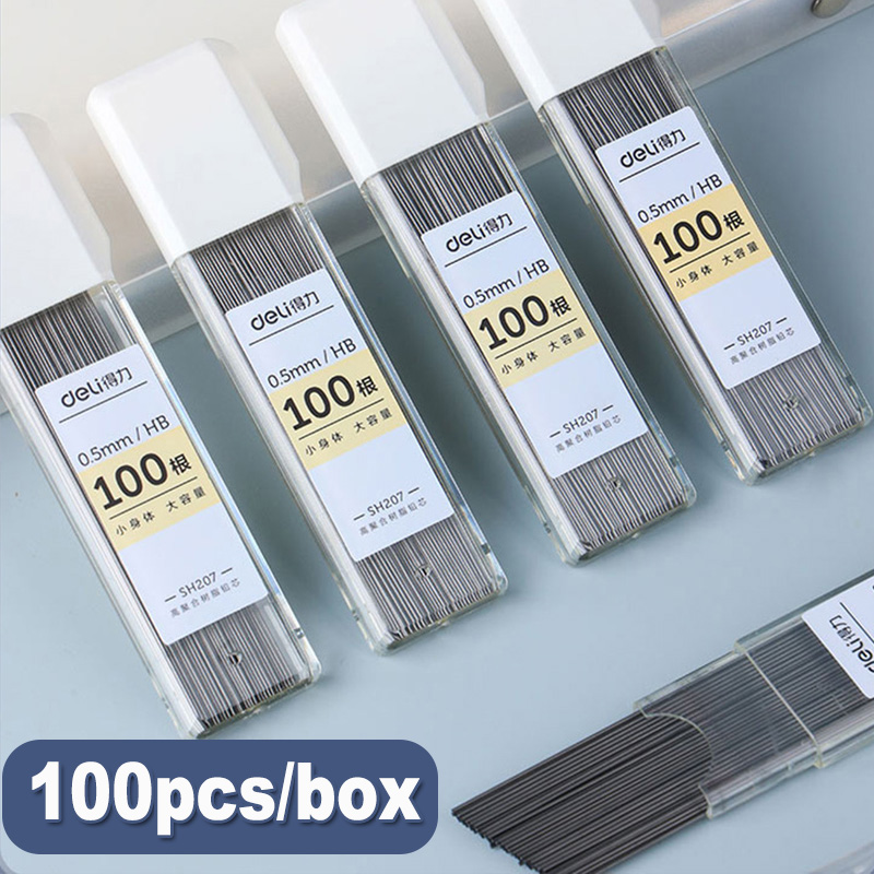 Deli 0.5/0.7mm Mechanical Pencil HB Pencil Leads Set Automatic Pencil Core Refill Art Drawing Sketching Students School Supplies