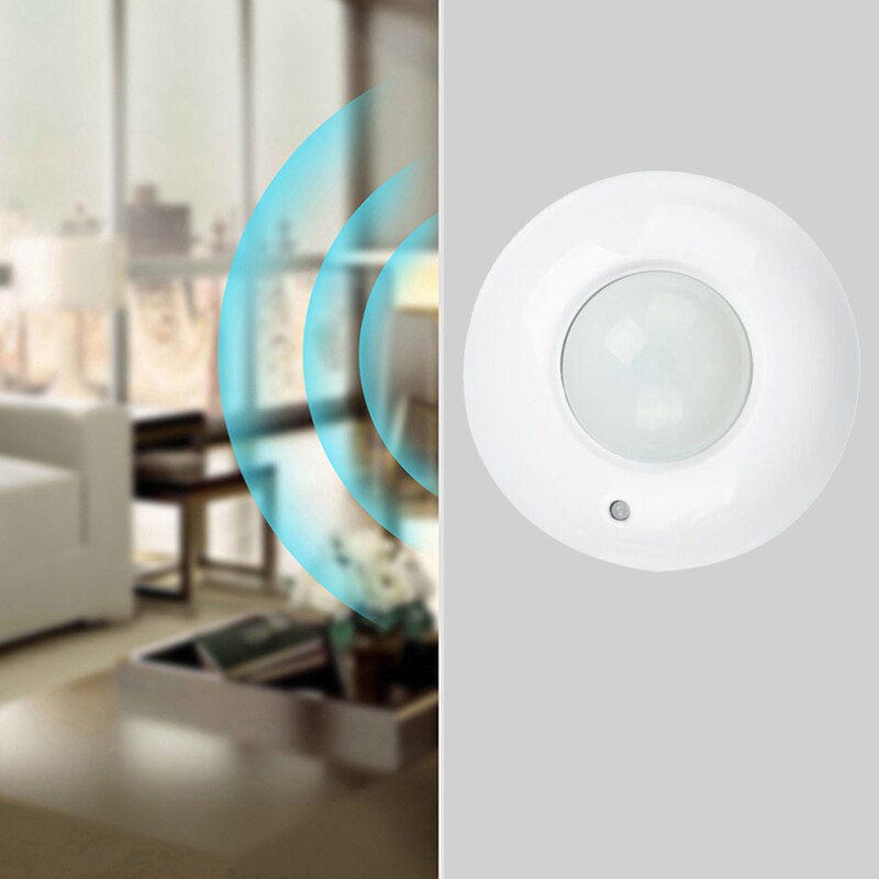 Adjustable Detection Distance 360° Sensor Low Power PIR Human Body Infrared Sensor 220-240V Round Ceiling Sensor