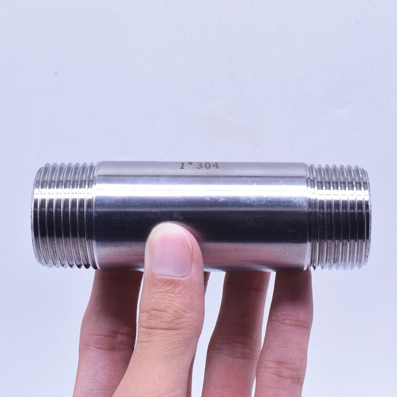 Water connection 1/8" 1/4" 3/8" 1/2" 3/4" 1" 1-1/4" 1-1/2" Male X Male Threaded Pipe Fittings Stainless Steel SS304 100mm Length