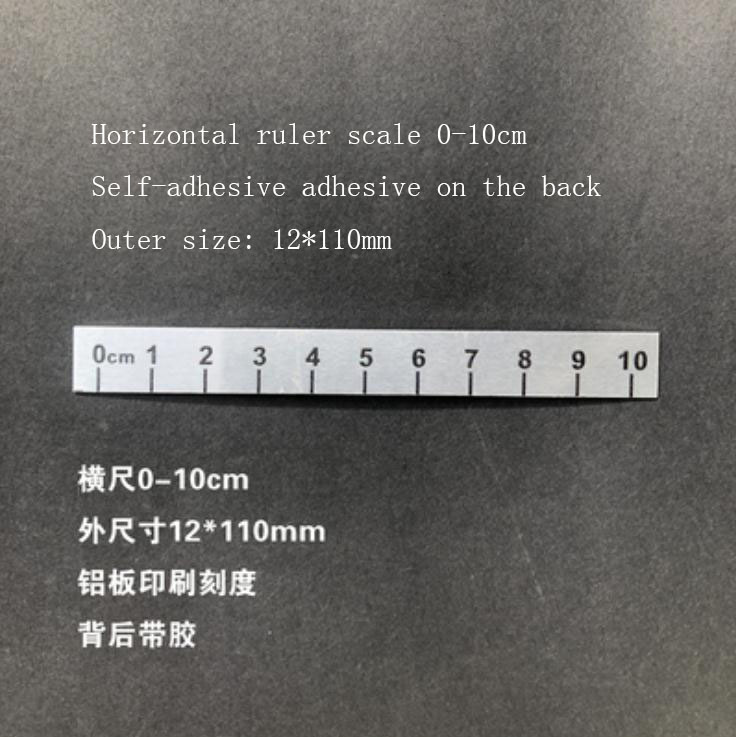 1PC Degree Angle Plate Scale Ruler Center Ruler Self-Adhesive Ruler Paste Middle Point Scale Ruler Aluminum Alloy Viscose Ruler: Gold