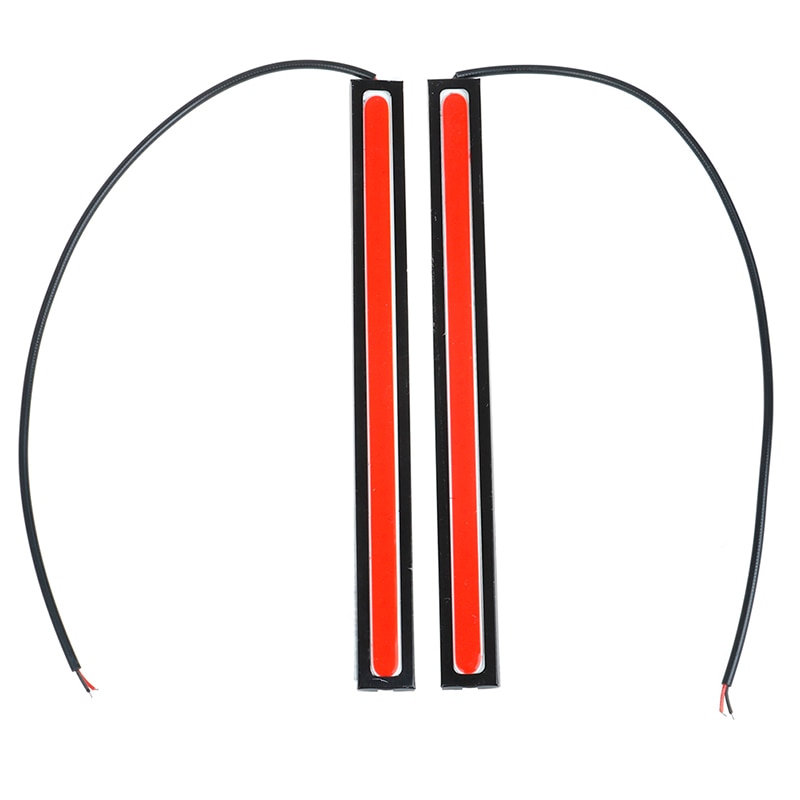 2 Stuks Rode Super Heldere Cob Auto Waterdichte 12V Led Drl Fog Rijden Lamp