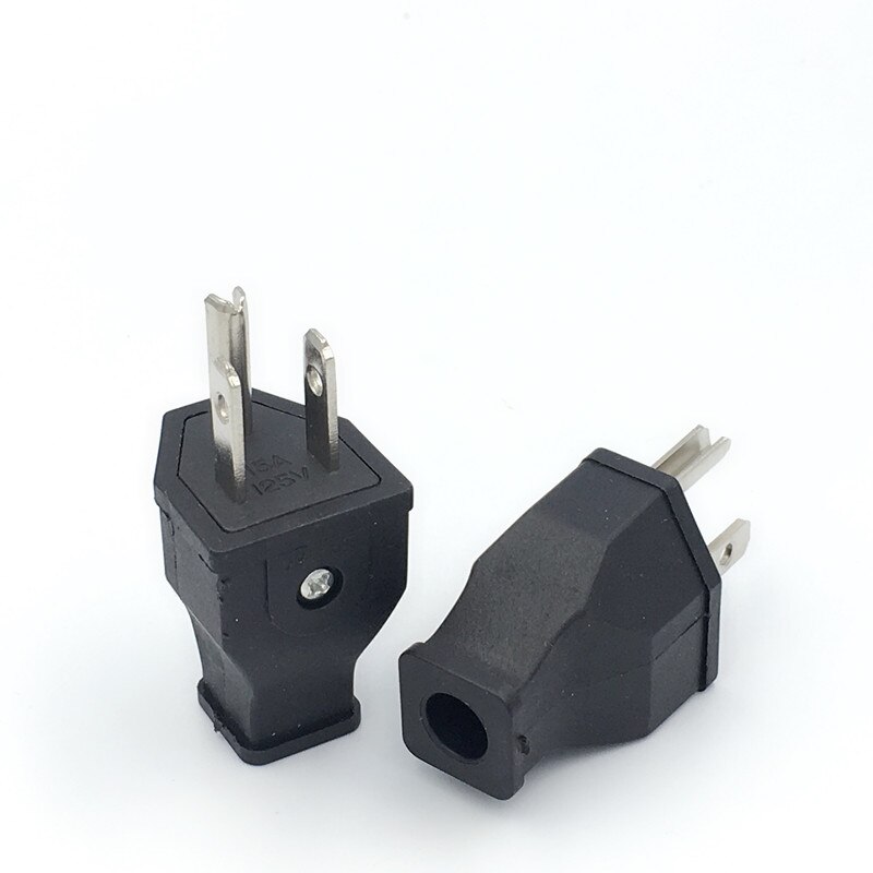 US American 3 Pins Industrial AC Electrical Power Rewireable Plug Male W/ Wire Socket Outlet Adapter Extension Cord Connector