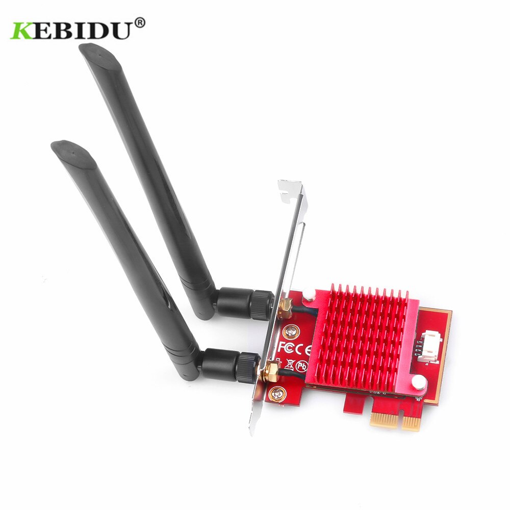 Kebidu 3000mbps ax200 802.11ax wifi 6 pci-e placa de rede bluetooth 5.0 sem fio wifi6 pci express antena wifi 5g adaptador txa083