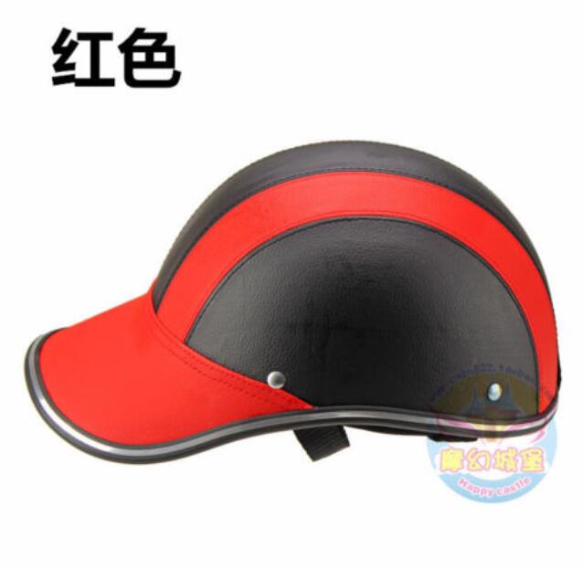 Motorcycle Half Helmet Summer Male And Female Light Weight: Red