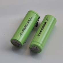 2-10 stks 1.2 v oplaadbare 4/5AA batterij 1500 mah 4/5 AA nimh ni-mh 14430 mobiele met solderen tabbladen voor elektrische tandenborstel scheerapparaat