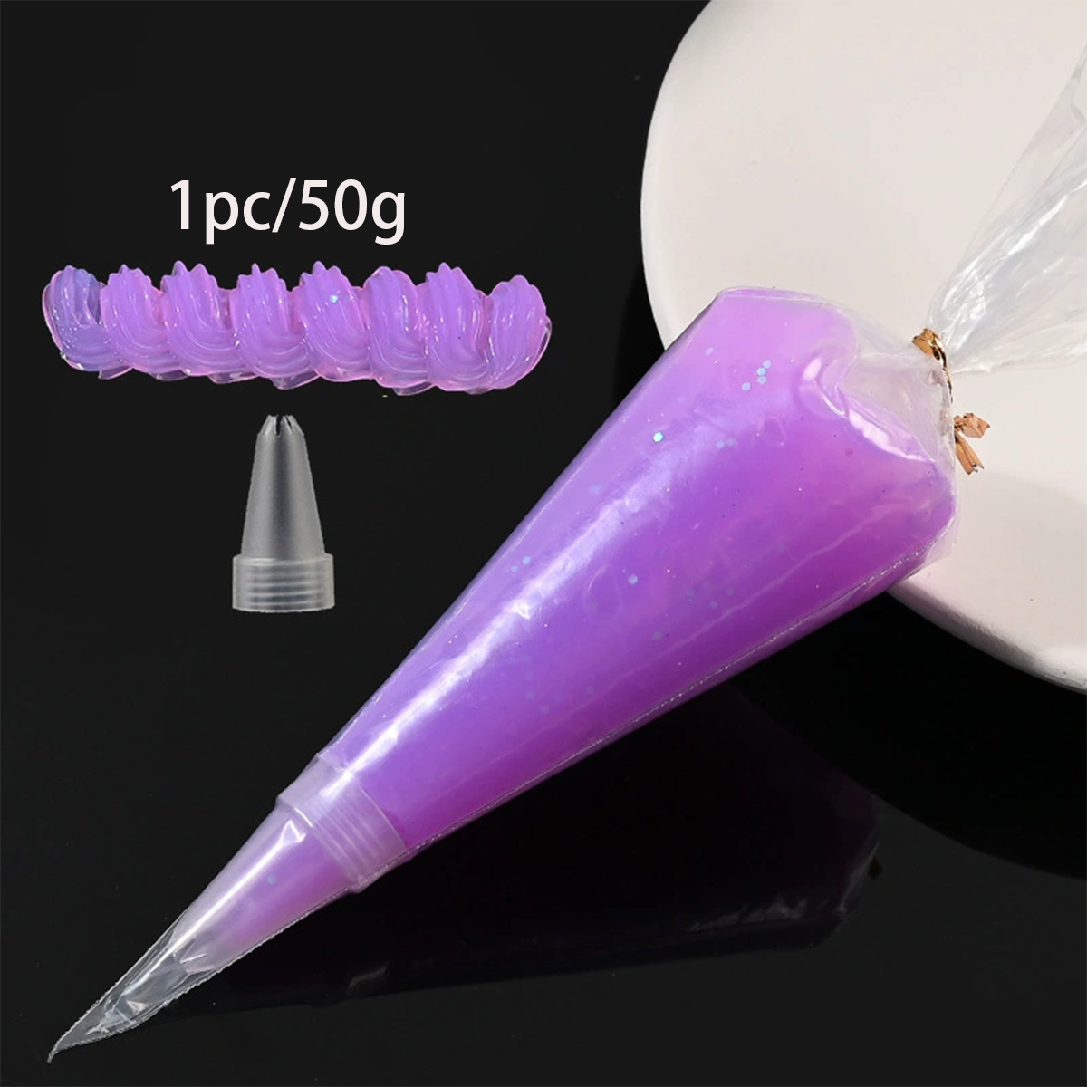 Colle gelée transparente 50g pour l'artisanat de bricolage | Colle crème simulée | Décoration de coque de téléphone, de fête, fournitures artistiques (Non-Toxi: green