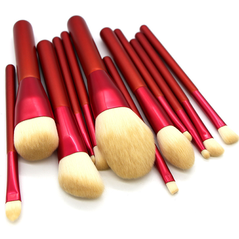 12 Stuks Facial Eye Make-Up Borstel Set Oogschaduw Foundation Blush Art Brush Professionele Beauty Tools