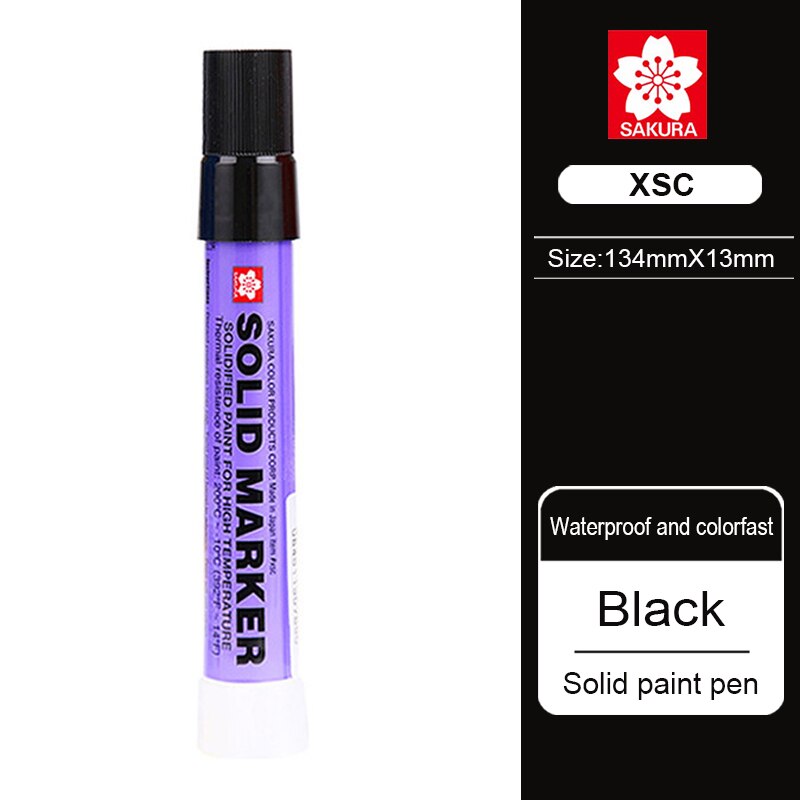 1Pcs Japan Sakura Effen Marker Industriële Pen Droog Kan Schrijven Op Stalen Plaat Water Olie Oppervlak Multi-Functie pen: Black