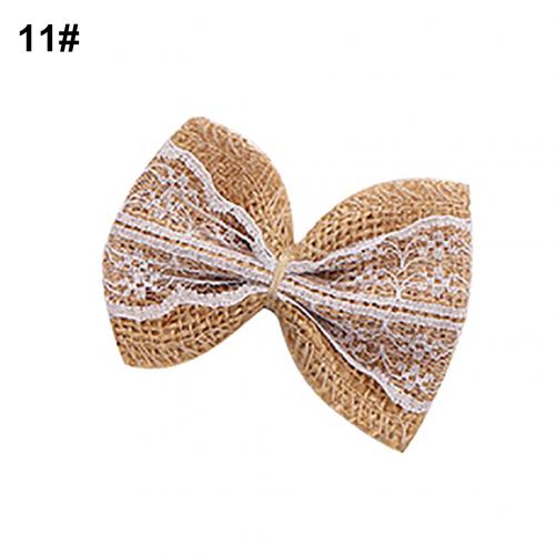 Handmade Jute Hessian Burlap Flowers Rose Shabby Chic Wedding Decor Christmas Party Supplies