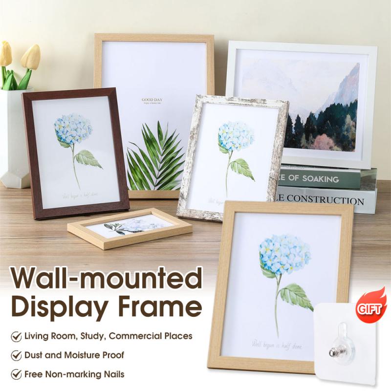 Multi-size wandgemonteerde displayframe Houten fotolijst huis decoratieve fotolijst DIY fotolijst op te hangen